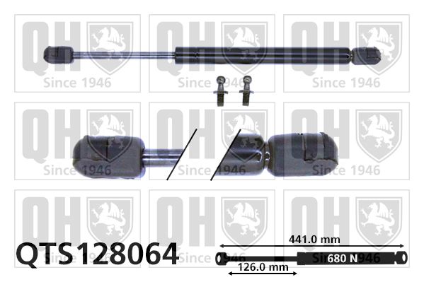 QUINTON HAZELL Газовая пружина, крышка багажник QTS128064